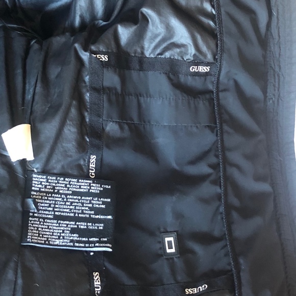 Womans Black Puffer Jacket by GUESS - Medium - Picture 5 of 9